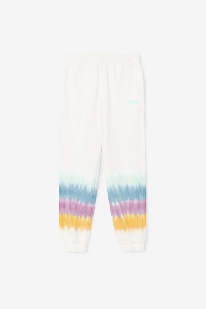 Fila Pants Womens White - Raleigh Tie Dye Jogger - Philippines 8074219-DT